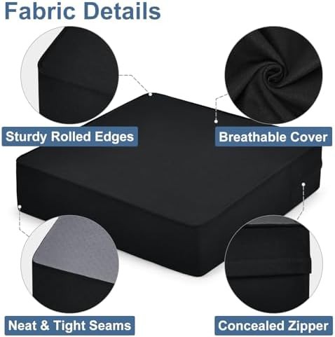Black gel memory foam recliner pad — photo 4