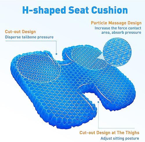 H shaped massage gel seat pad — photo 3
