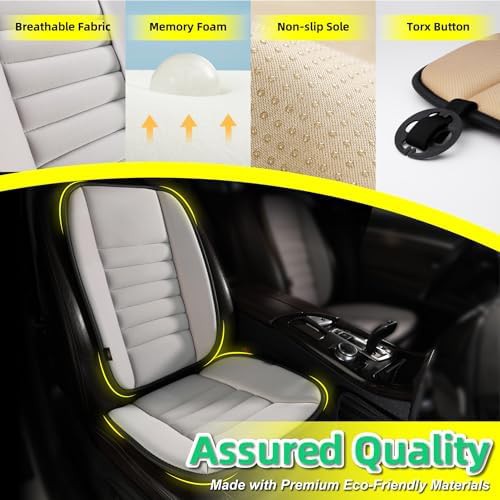 Gray car seat cushion with back support — photo 3