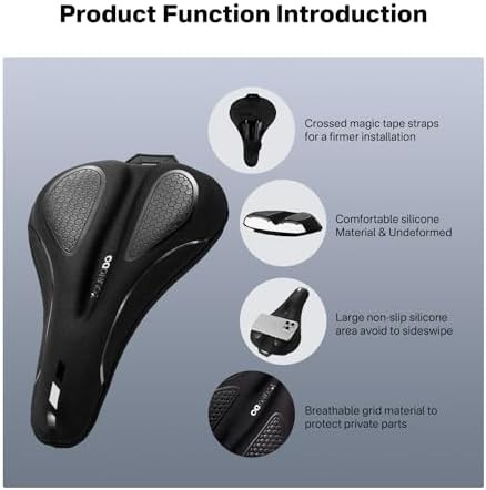 Gel bicycle seat pad with waterproof cover — photo 4