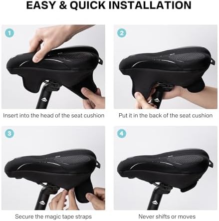 Gel bicycle seat pad with waterproof cover — photo 5