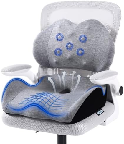 Oversized memory foam coccyx seat pad