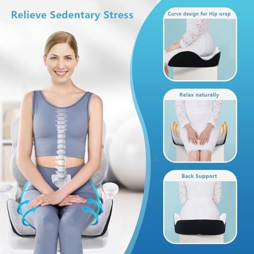 Oversized memory foam coccyx seat pad — photo 3