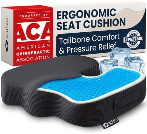 Cooling gel and memory foam cushion