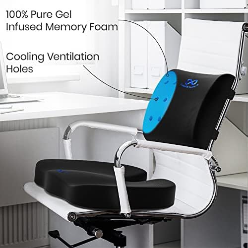 Ergonomic gel seat and lumbar pillow set — photo 3