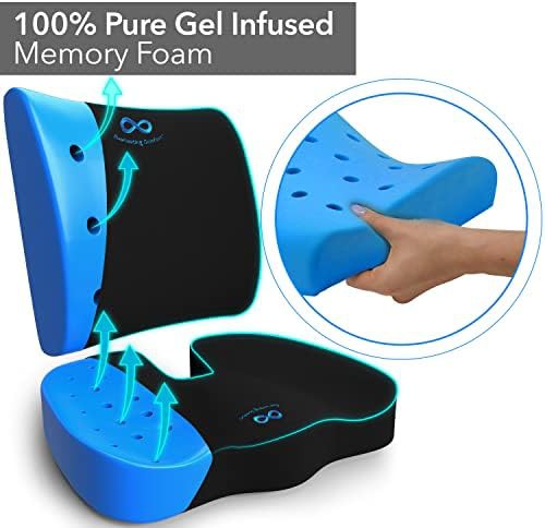 Ergonomic gel seat and lumbar pillow set — photo 5