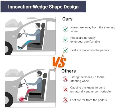 Black wedge booster cushion for car seats — photo 3