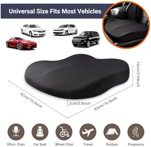 Black wedge booster cushion for car seats — photo 5