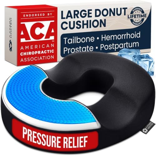 Large donut pillow with cooling gel