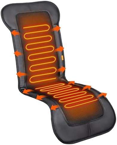 Heated mesh and leather long seat cushion