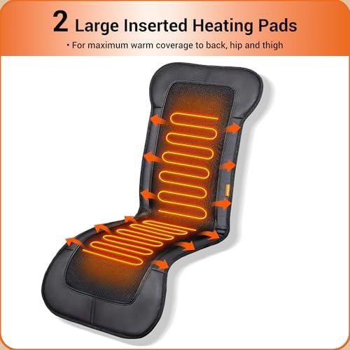 Heated mesh and leather long seat cushion — photo 3