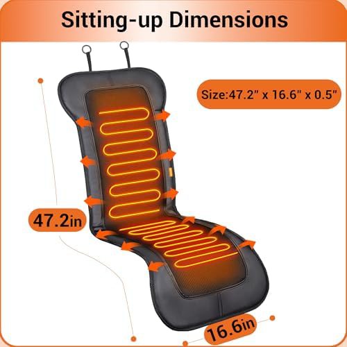 Heated mesh and leather long seat cushion — photo 4