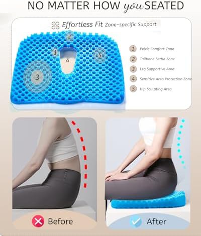 Soft gel pressure relief chair cushion — photo 3