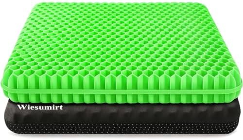 Extra large grass green gel seat pad