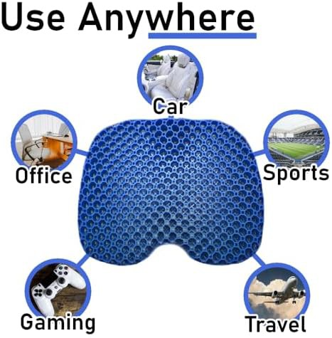 Contoured honeycomb blue gel seat cushion — photo 4