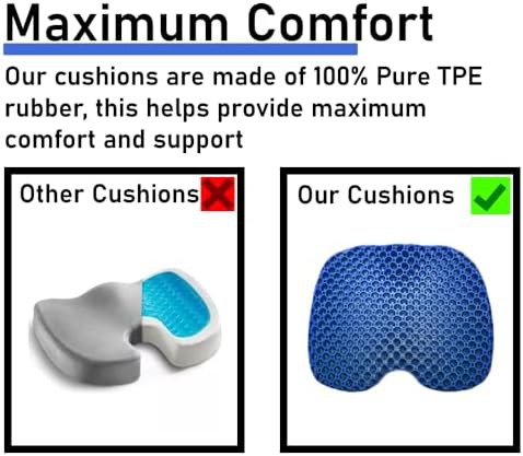Contoured honeycomb blue gel seat cushion — photo 5