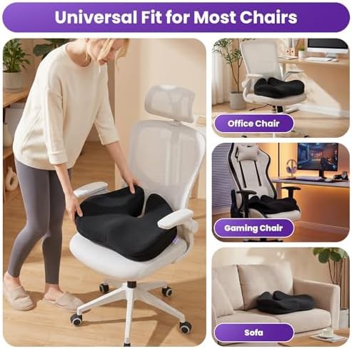 Extra large black office seat cushion — photo 4