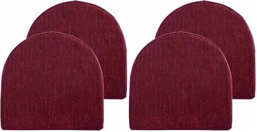 Wine red ergonomic memory foam seat cushions