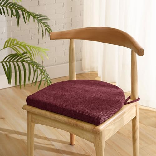 Wine red ergonomic memory foam seat cushions — photo 3
