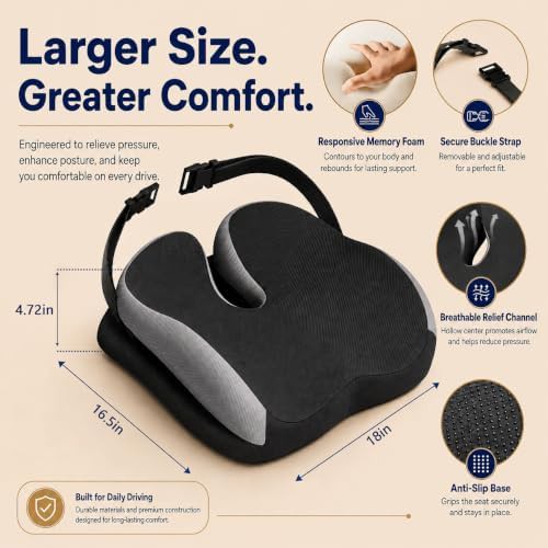 Ergonomic memory foam office chair cushion — photo 3