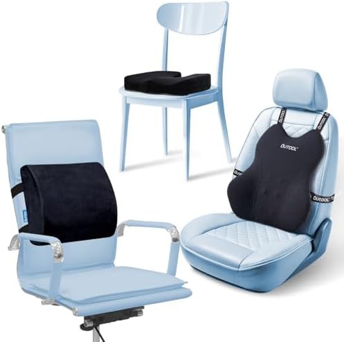 Lumbar support and seat cushion for gaming chairs