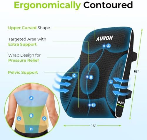 Memory foam seat cushion and lumbar support — photo 4