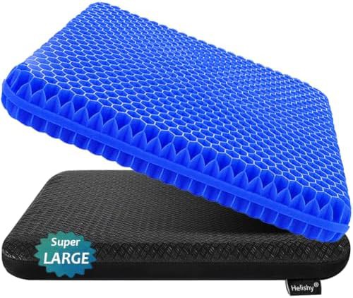 Oversized honeycomb gel seat cushion