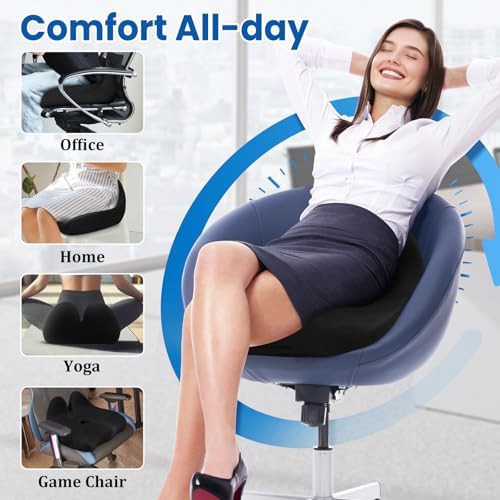 Ergonomic black seat cushion for sciatica — photo 5