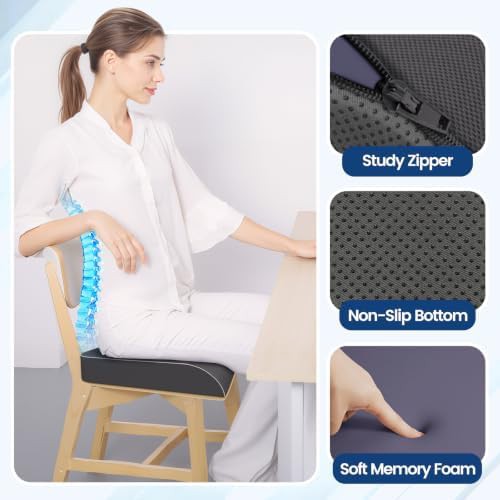 Office chair tailbone relief memory foam cushion — photo 3