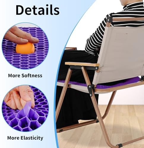 Purple honeycomb cooling gel cushion — photo 5