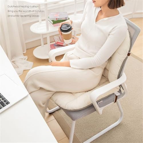 Light gray plush high back desk cushion — photo 4