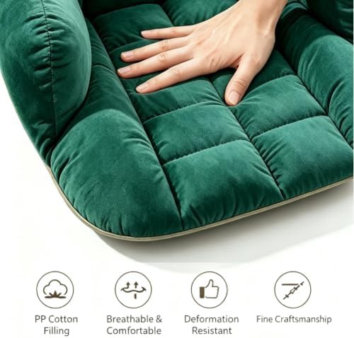 Soft velvet dorm desk chair cushion — photo 3