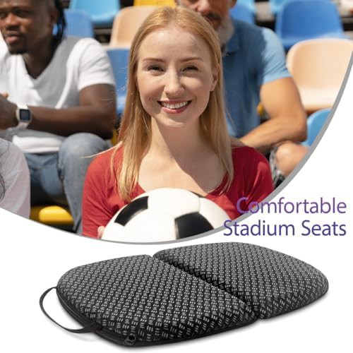 Foldable black gel cushion for travel — photo 5