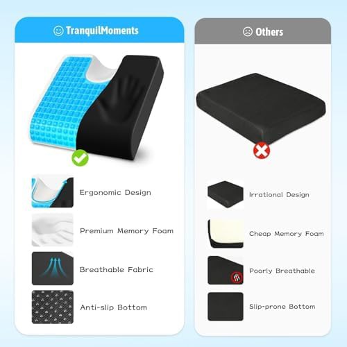 Black gel wheelchair seat cushion — photo 4
