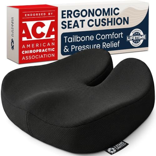 Breathable black mesh memory foam cushion