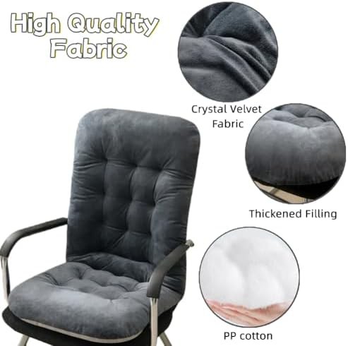 Plush velvet gamer chair seat pad — photo 3