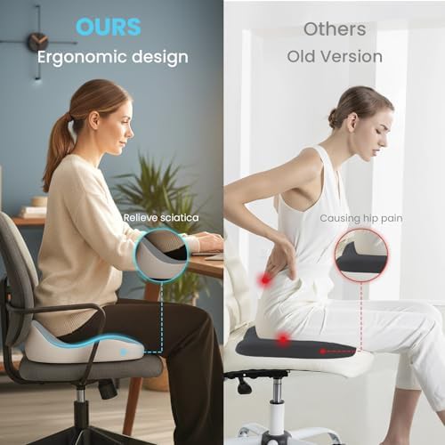 Breathable memory foam back support pad — photo 3