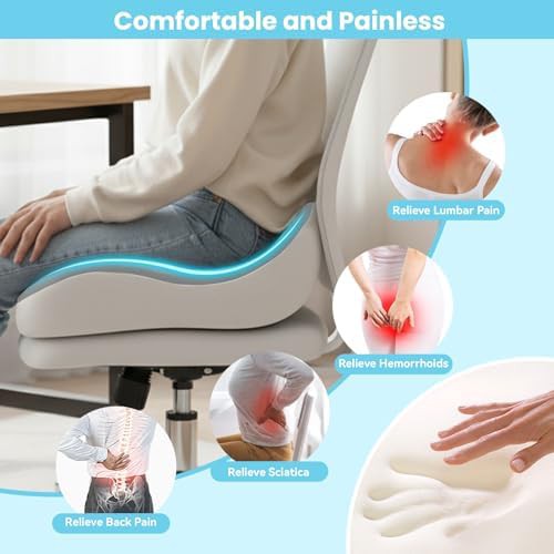 Breathable memory foam back support pad — photo 4