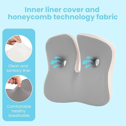 Breathable memory foam back support pad — photo 5