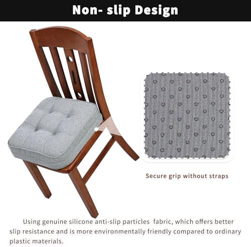 Gray memory foam dining chair pads — photo 4