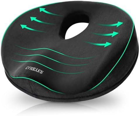 Black donut cushion for tailbone pain