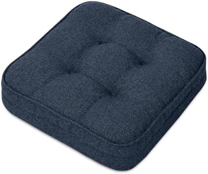 Blue memory foam square seat cushions