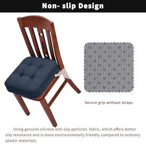 Blue memory foam square seat cushions — photo 4