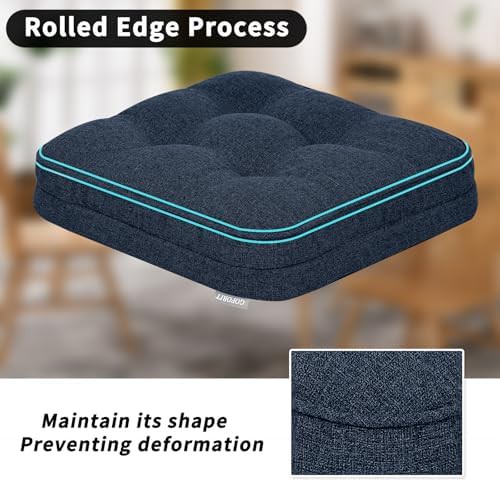 Blue memory foam square seat cushions — photo 5