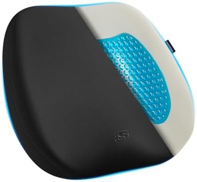 Black gel and memory foam cushion