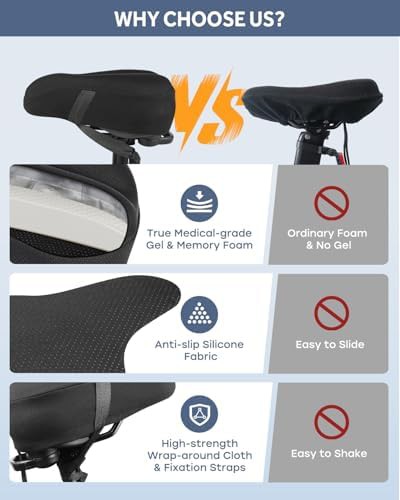 Gel bicycle saddle cover for men — photo 3