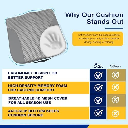 Memory foam booster cushion for driving — photo 3