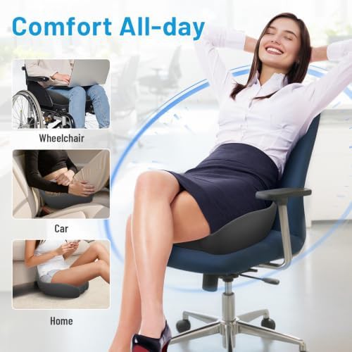 Ergonomic memory foam cushion for long sitting — photo 5