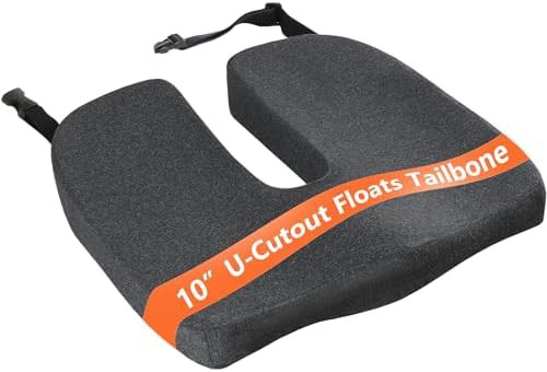 Extra thick gray memory foam seat cushion