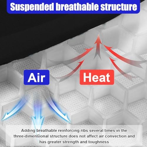 Black gel breathable car seat protector pad — photo 5